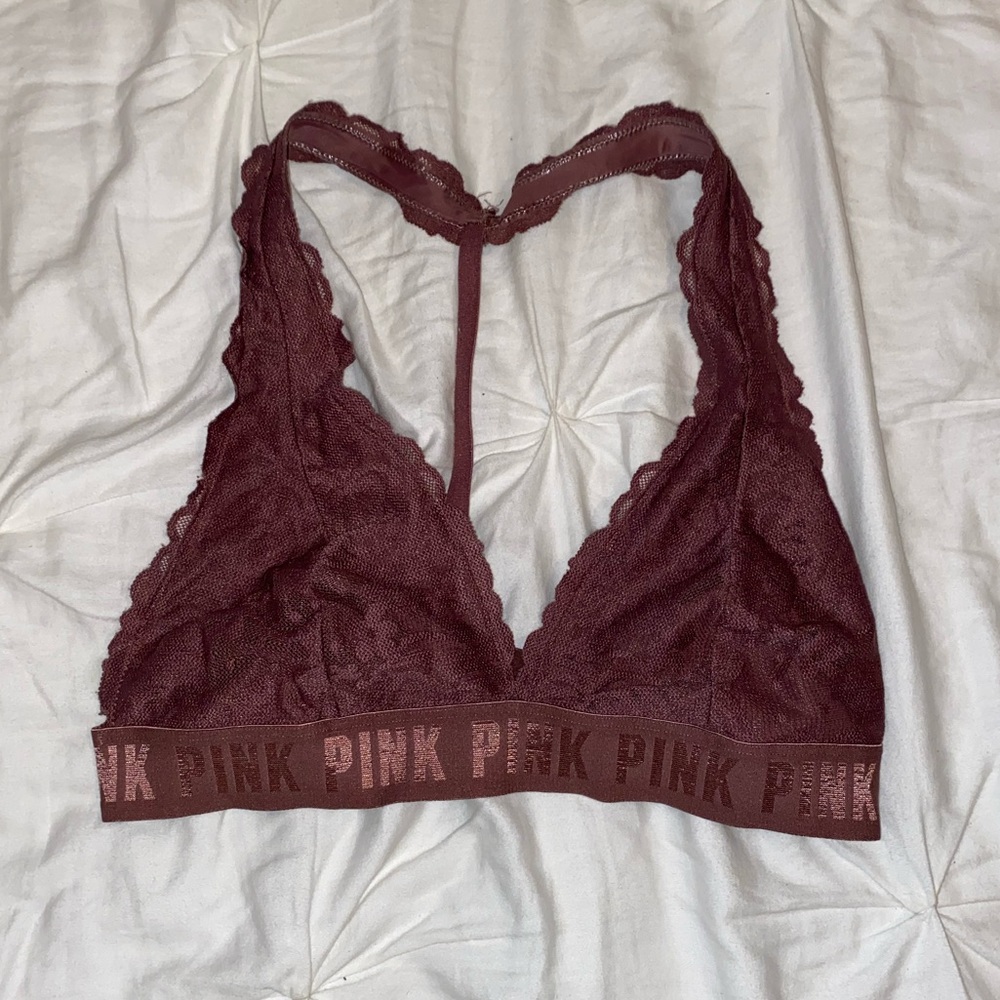 Pink lace bralette